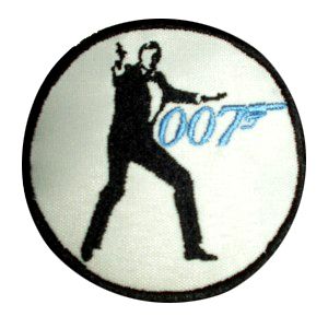 James Bond 007 Logo Shot Embroidered Patch Roger Moore