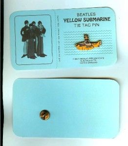 Vintage 1968 Beatles Yellow Submarine Tie Tack Pin Original RARE w