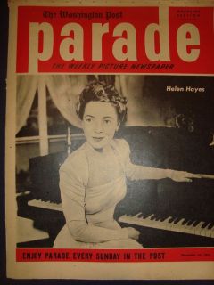  PARADE MAGAZINE HELEN HAYES JANE RUSSELL SAM RENICK 16 NOVEMBER 1941