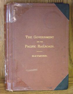 1888 California Book Central Pacific Railroad United States Government