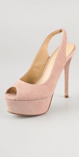 B Brian Atwood Beatris Textured Suede Pumps