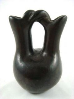 Shirley Duran Santa Clara Pueblo Black Pottery Art Vase