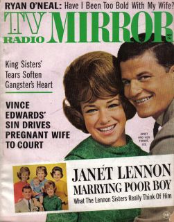 TV Radio Mirror Nov 1965 Janet Lennon Ryan ONeal Vince Edwards Gomer