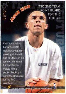 Jason Kidd 1994 95 94 95 Stadium Club Team of The Future Card 6 Rookie