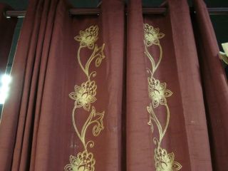  Linden Street Grommet Chocolate Floral Curtains Drapes Pair