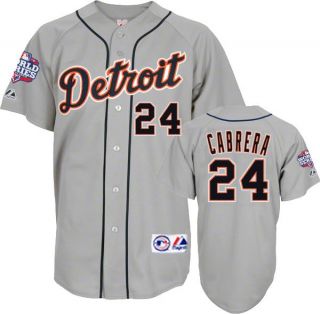 Miguel Cabrera 2012 Detroit Tigers World Series Grey Road Jersey Mens