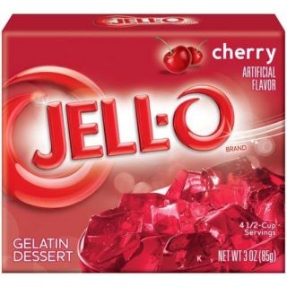 Jello Cherry Gelatin Dessert 3 oz Box