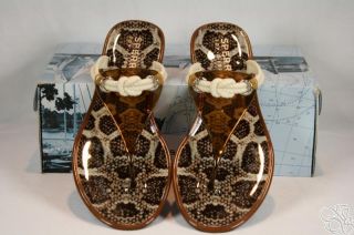 Sperry Jellyfish Tan Womens Thong Flip Flops Shoes New