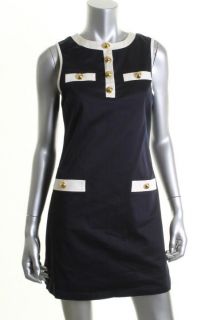 Julie Brown New Bonnie Navy Contrast Trim Sleeveless Casual Wear to