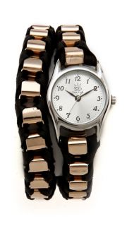 Sara Designs NY Box Chain Wrap Watch