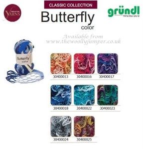 Butterfly Uni Grundl Lacy Ruffle Scarf Yarn 9 Colours