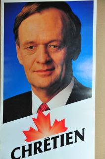 One Original Jean Chretien 1990 Leadership Poster