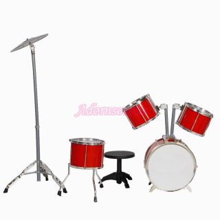 New 11 Pcs Jazz Drum Set Childrens Toys Red