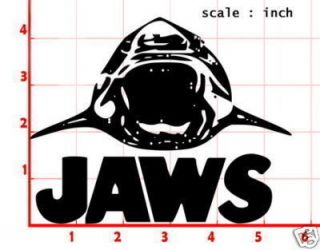 Jaws Movie Decal Sticker Car Window Door Laptop
