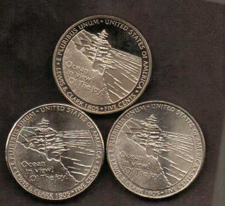 2005 PDS PACIFIC LEWIS CLARK EXPEDITION JEFFERSON NICKEL 3 COIN YEAR