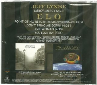 JEFF LYNNE / ELO 5 Song Sampler 2012 PROMO CD Mercy Mercy + Point Of
