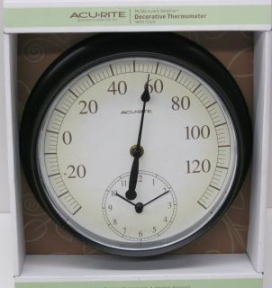 Chaney 9 Acurite Decorative Thermometer with Clock