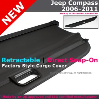 Jeep Compass 06 11 Retractable Cargo Cover Trunk Shade Black Direct