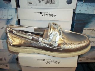 Mens Sperry Jeffrey A O Barrel Lace Silver Metallic Awesome Ultra Hip