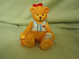  Collectibles Bear Figurine w Honey Jar and Tea Cup Cute 1996