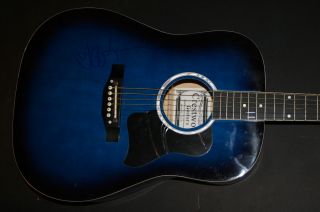 Jeff Lynne ELO Signed Autographed Blue Guitar