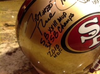 Steve Young Jerry Rice Dual Signed Full Size 49ers Helmet GTSM