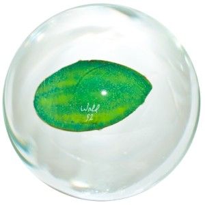 Glass Marble Rolf Wald Yummy Big Painted Watermelon Sulphide