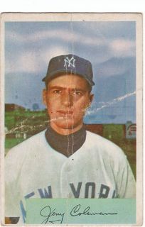 1954 Bowman Jerry Coleman 81 New York Yankees