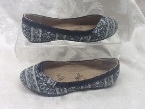 JELLYPOP Womens Dixie Black Grey Knit Flat Oxford Shoes Size 5 New
