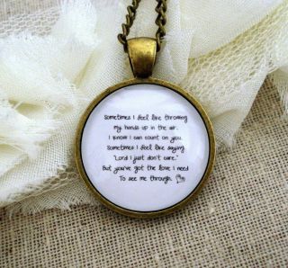 Florence and The Machine Inspired Lyrical Quote Necklace Youve got