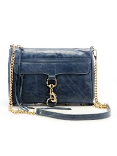 295 NWT   REBECCA MINKOFF MAC CLUTCH Royal Blue LEATHER Handbag BAG