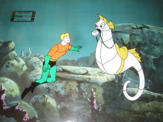 60s Aquaman Storm Production Animation Cel Filmation