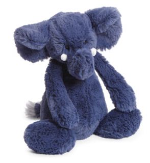 Jellycat Bashful Blue Elephant Medium Stuffed Animal Plush New