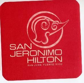San Jeronimo Hilton Hotel Puerto Rico Luggage Label