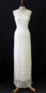 Jessica McClintock Ivory Lace Satin Wedding Dress Size 6