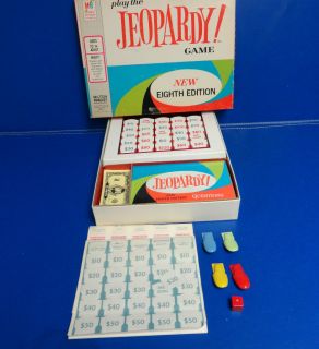 Vintage 1964 Jeopardy Board Game Eighth Editon by Milton Bradley