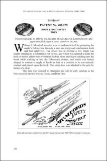  Lures & Misc. Fishing Tackle Patents 1881 1940 by Jerald Jolly