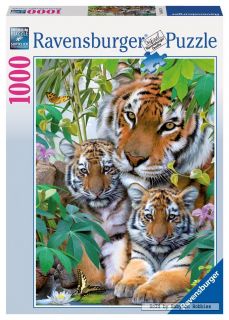  of Ravensburger 1000 pieces jigsaw puzzle Tiger Family (191178