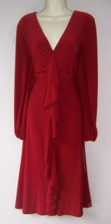 JONES NEW YORK Woman Red Jersey Holiday Cocktail Party Evening dress