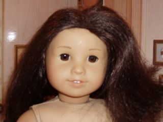 American Girl Doll Jess or JLY Brown Hair Brown Eyes for Parts or TLC