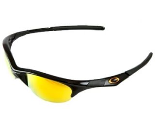 Oakley Half Jacket Sunglasses   Jet Black/Fire Iridium New in Box
