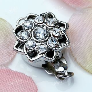  Hollow Flower 1 Strand Box Clasp Hook Jewelry Bail Bead Finding