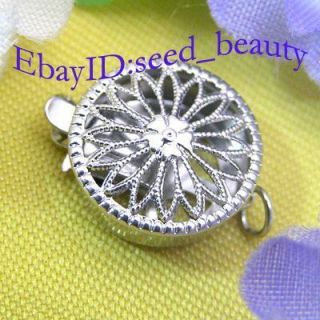 White 14k Gold Filled Sunflower Clasp 13mm GF0041