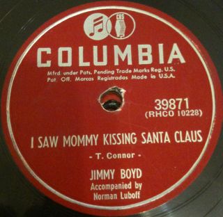 JIMMY BOYD thumbelina   i saw mommy kissing santa claus LP VG COLUMBIA