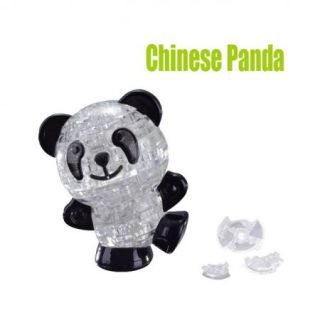 DIY 3D Chinese Panda Crystal Jigsaw Puzzle IQ Toy Game