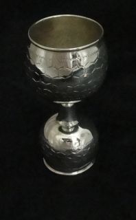Sterling Silver Double Jigger Shot Glass Round 2 Sided Glasses Estates