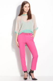 HOT Elizabeth and James Jessie silk sheer dropped back colorblock top