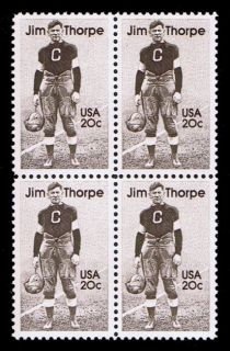 Football Athlete Jim Thorpe on U s Postage Stamps