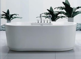  Free Standing Air Jetted Bathtub ~ 24 Air Jets / Royal Tub ~ No Faucet