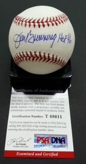 Jim Bunning HOF 96 Signed Autographed MLB Rawlings Baseball PSA DNA